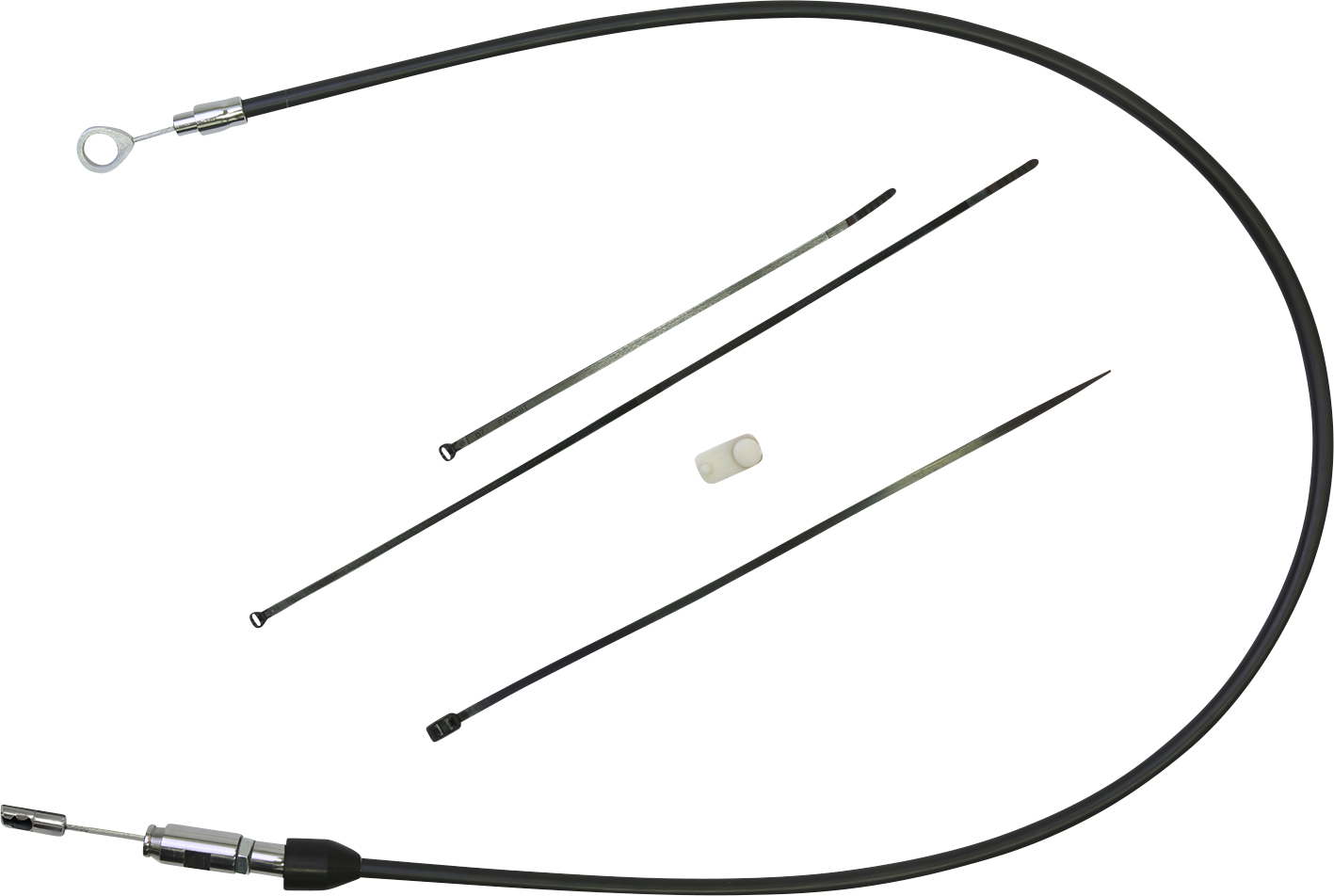 DRAG SPECIALTIES Quick Connect Clutch Cable - Upper - 52" - Black/Chrome (Part #4323418HE)