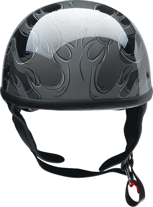 Z1R CC Beanie Helmet in Hellfire Gray, large size, featuring a sleek, lightweight motorcycle helmet with a smooth finish.