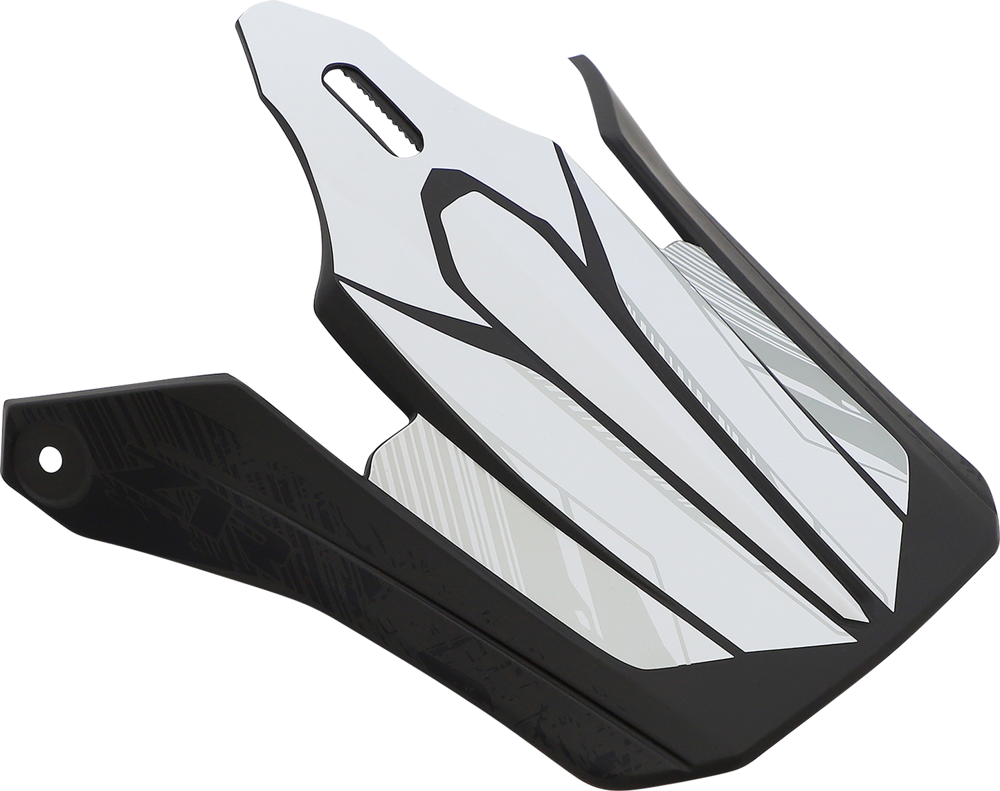 Z1R Youth F.I. Visor Kit in Fractal Matte Black for Z1R helmets, shown with attached visor and mounting hardware.