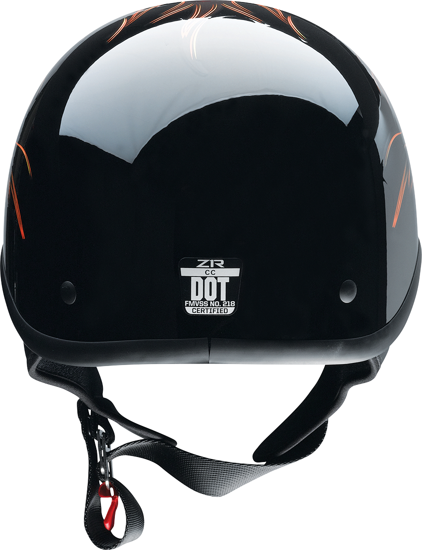 Z1R Z1R CC Beanie Helmet in Hellfire Red, large size, front view showing helmet's sleek design and bold color.