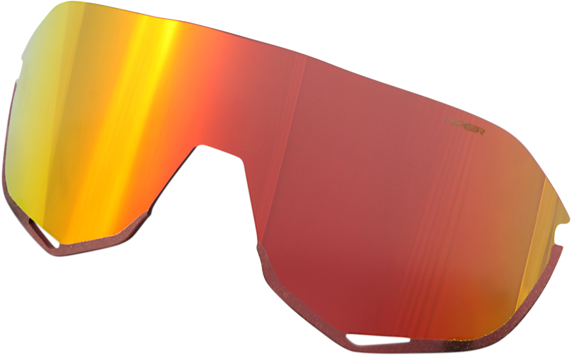 Bill's Exhausts 100% S2 Lens with Red Mirror finish, showing a sleek motorcycle lens designed for enhanced style and visibility.