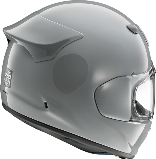 Arai Helmets Contour-X solid light gray motorcycle helmet with 2XL size, featuring a smooth aerodynamic design and clear visor.