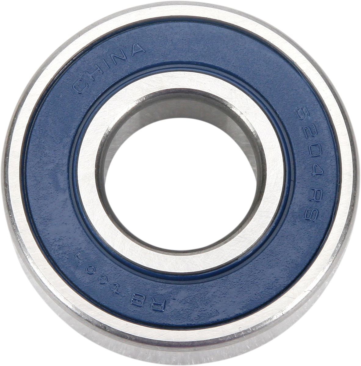 PARTS UNLIMITED 6204-2RS single bearing for machinery, showing metal casing and rubber seals for smooth operation.