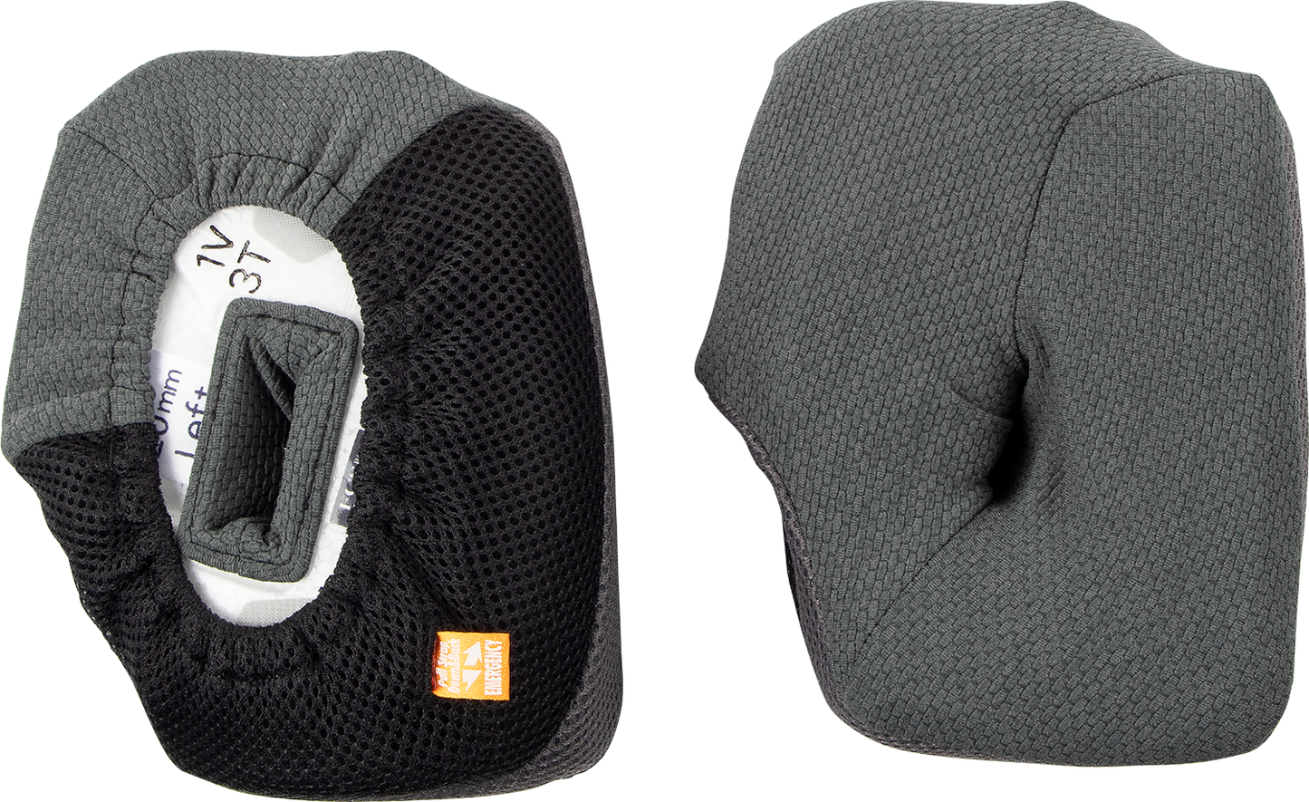 Gray ARAI Helmets VX-Pro4 cheek pads, 20mm, designed for ARAI helmets, shown in the product image.