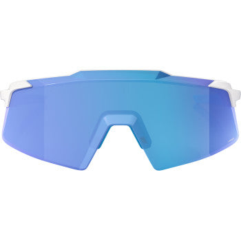 100% Aerocraft Sunglasses - Matte White - HiPER Blue 60032-00011 - Howling Moto
