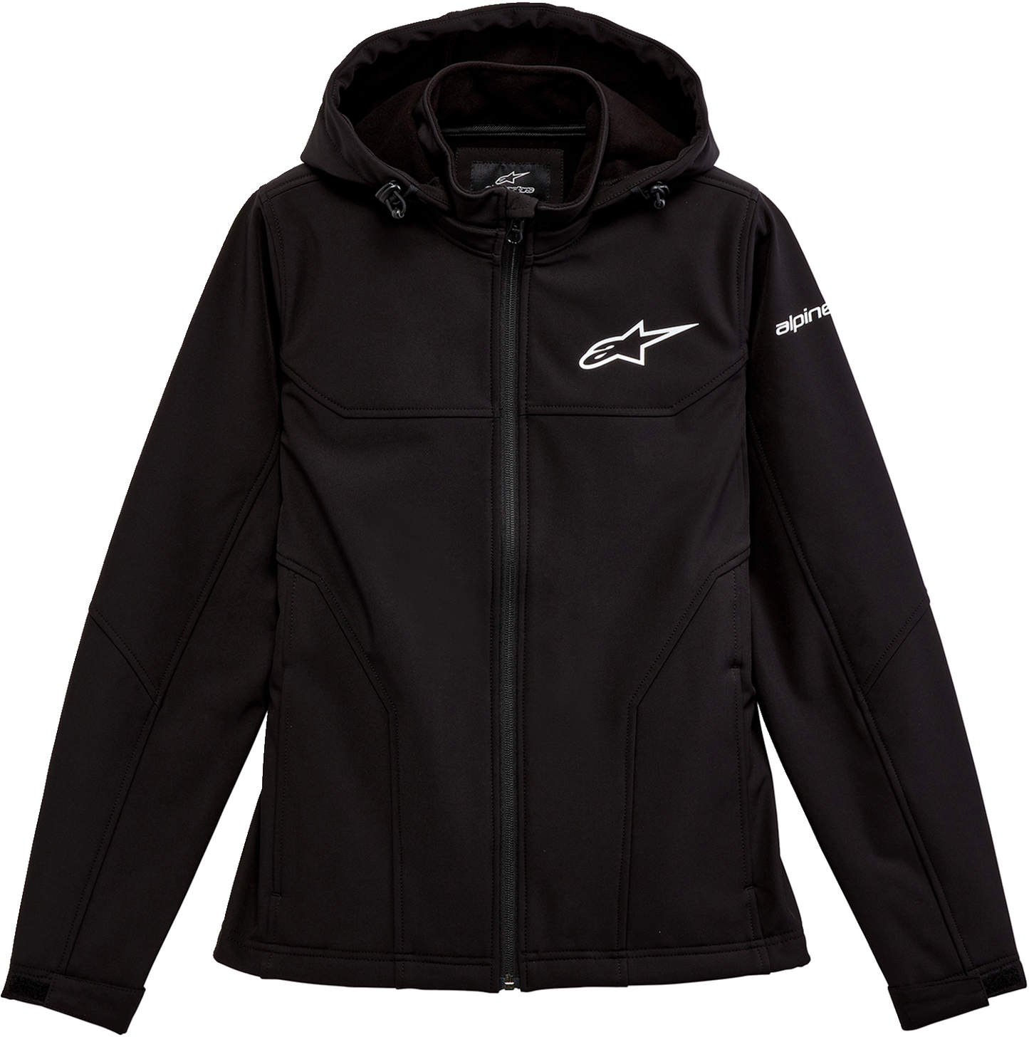 Alpinestars Women's Primary Waterproof Windbreaker Jacket in black, size 2XL, showing the lightweight, durable design and waterproof fabric.