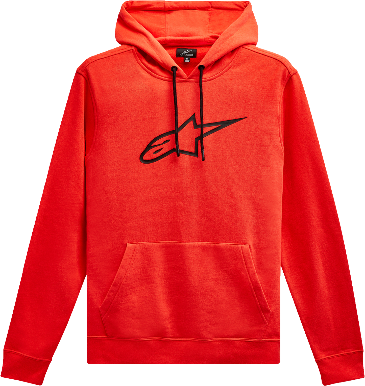 Alpinestars Ageless V2 Hoodie in warm red and black, medium size, featuring the brand logo and casual fit.