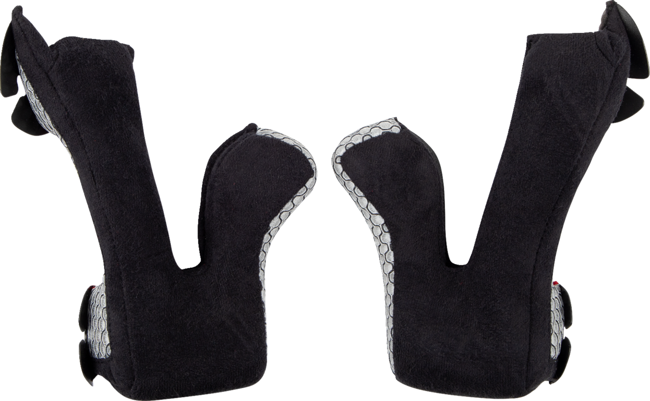 Black Z1R Youth F.I. Cheek Pads, small 20 mm size, designed for Z1R helmets, shown in the product image.