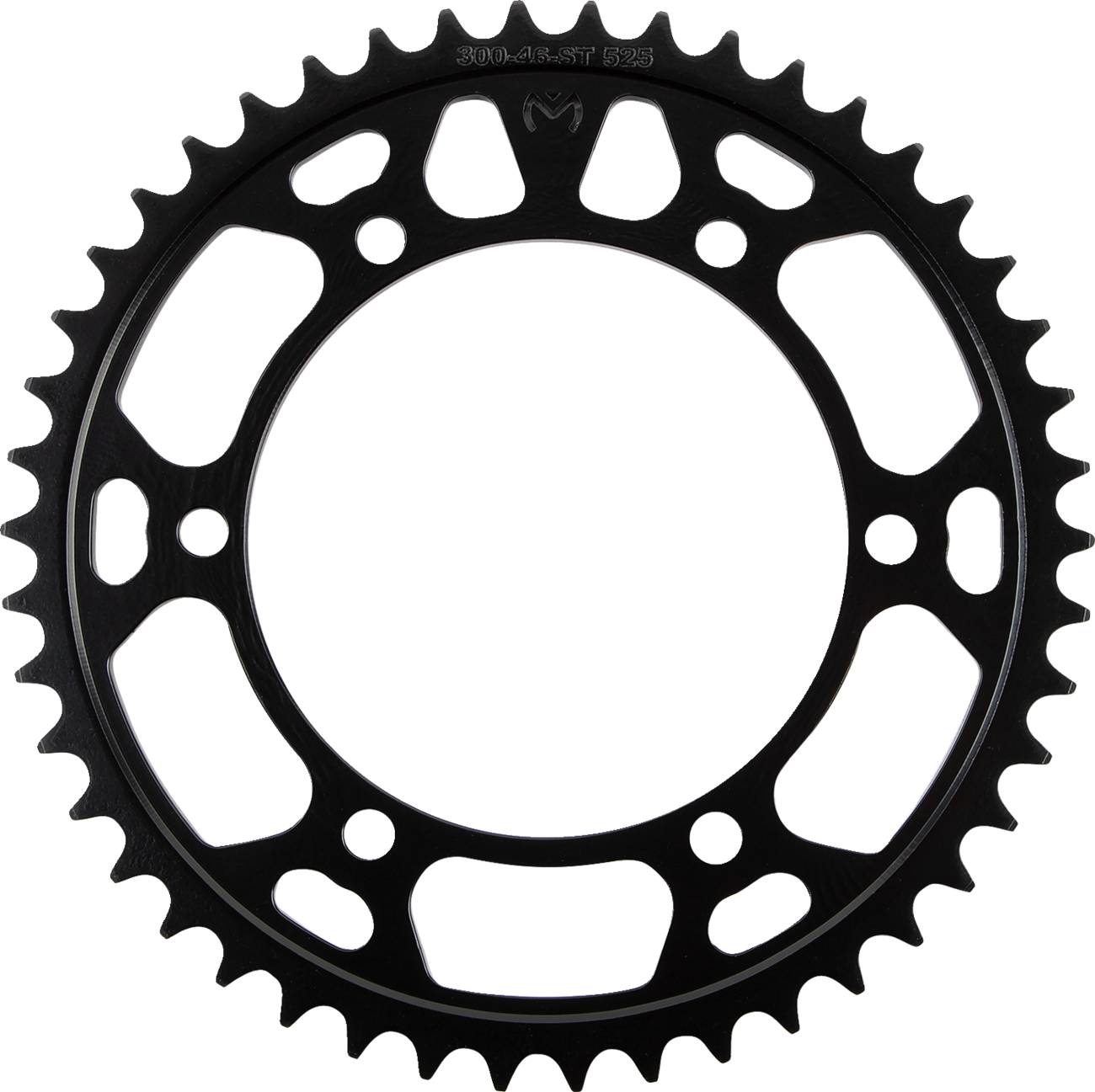 Moose Offroad steel rear sprocket for Honda, 46-tooth, durable motorcycle part with gear teeth and mounting holes.