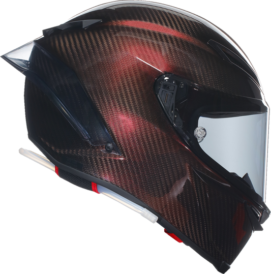 AGV Pista GP RR helmet in red carbon with a medium size, featuring aerodynamic design and detailed venting.