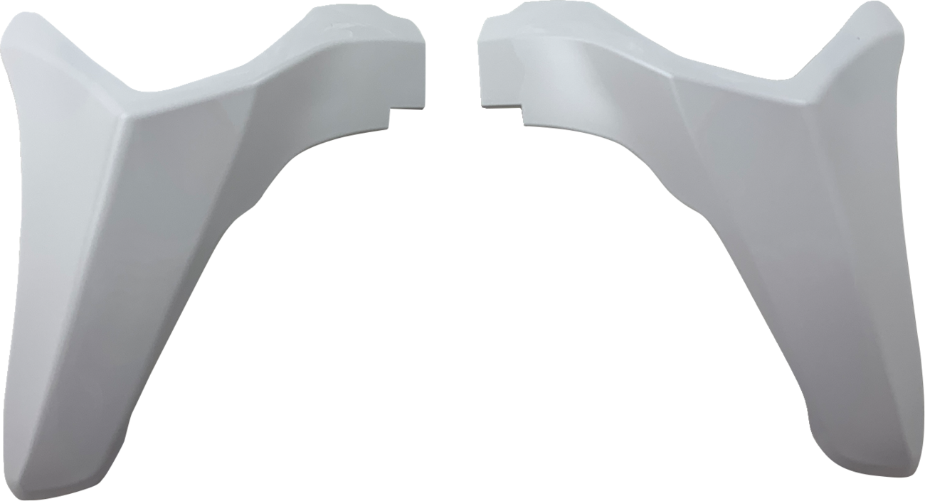 White ARAI Helmets VX-Pro4 top-side air duct set, motorcycle helmet accessory, visible vents and sleek design.