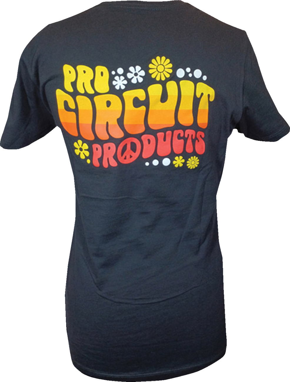 Black PRO CIRCUIT Women's Groovy T-Shirt, size XL, featuring a vibrant graphic design on the front.