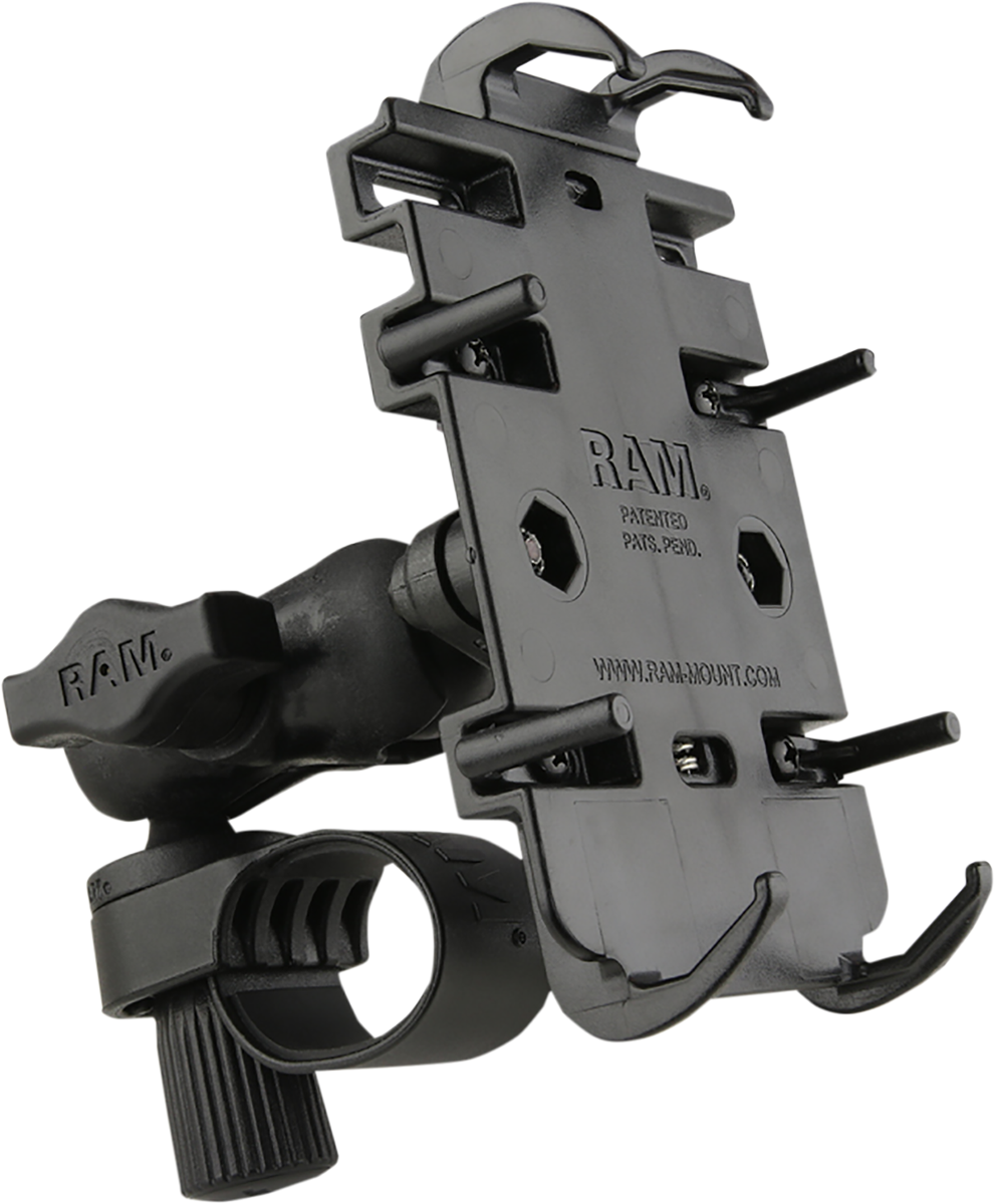 Bill's Exhausts RAM MOUNTS Quick-Grip Kit for Phone, engine-mounted RAM RAP-B-460-APD3U with quick-release grip in the image.