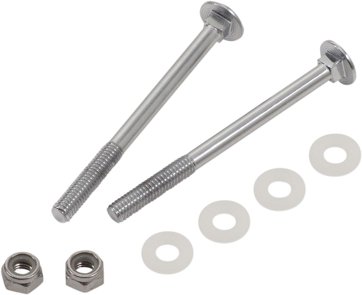 Chrome SHOW CHROME armrest hardware for engine mounting by Bill's Exhausts, shown in a close-up image.