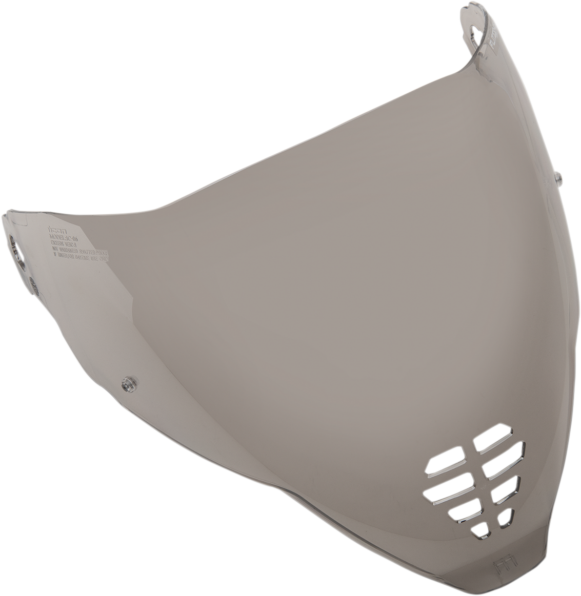 Bill's Exhausts ICON FliteShield™ Pinlock-ready face shield for Airflite™ helmets in RST Silver, showing clear, durable visor.