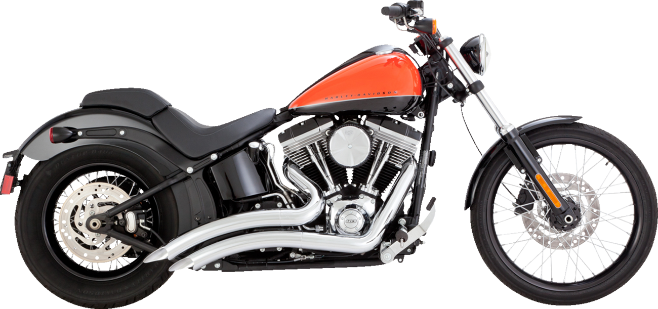 VANCE & HINES, Vance & Hines 26079 Big Radius 2-Into-2 Chrome Exhaust System with Heat Shield