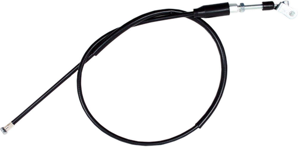 Motion Pro black vinyl clutch cable Part 04-0142 for motorcycle, showing the durable cable with fittings against a neutral background.