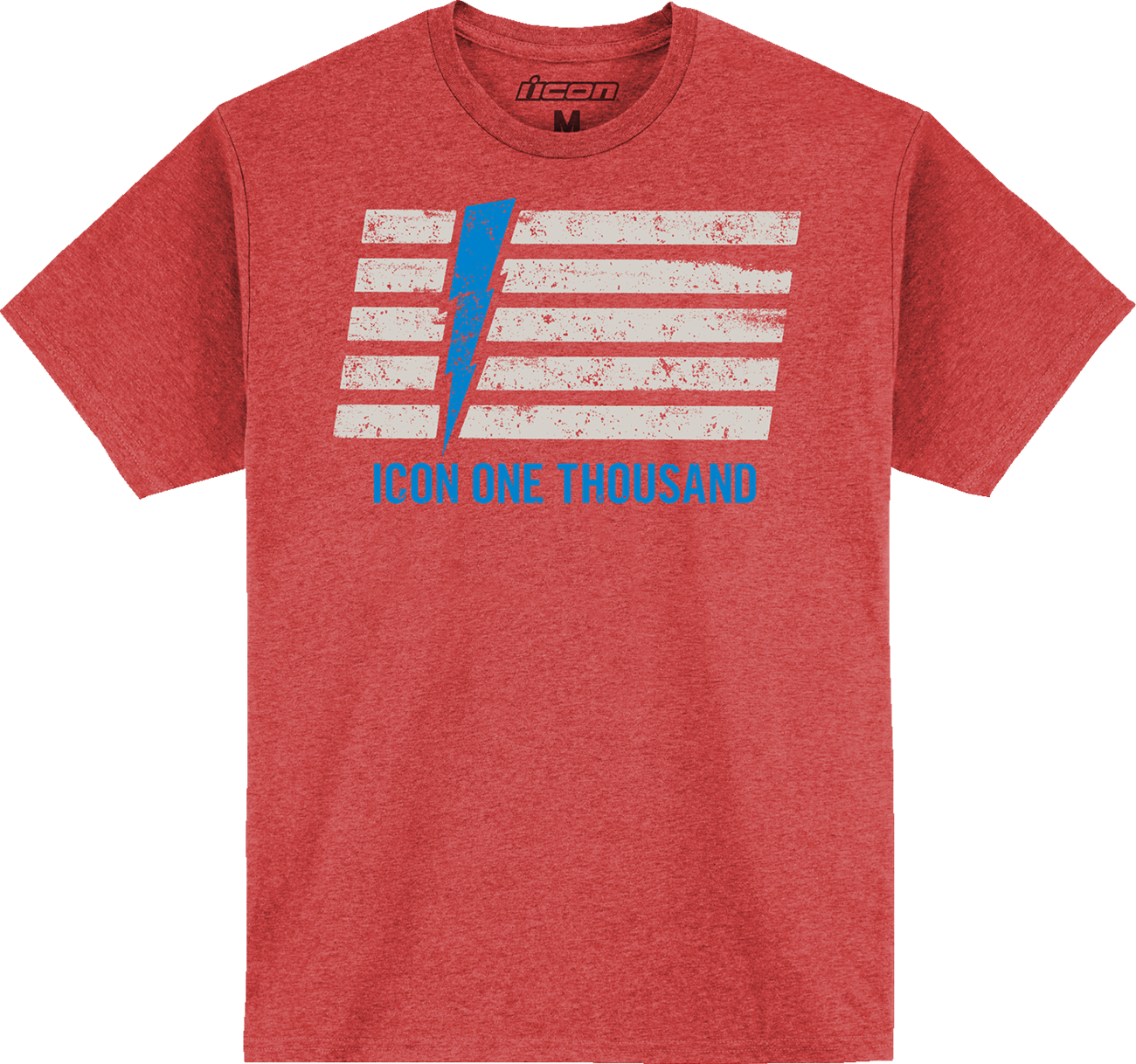 Red ICON Invasion Stripe™ T-Shirt in XL, featuring bold stripe design and classic fit, made by ICON.