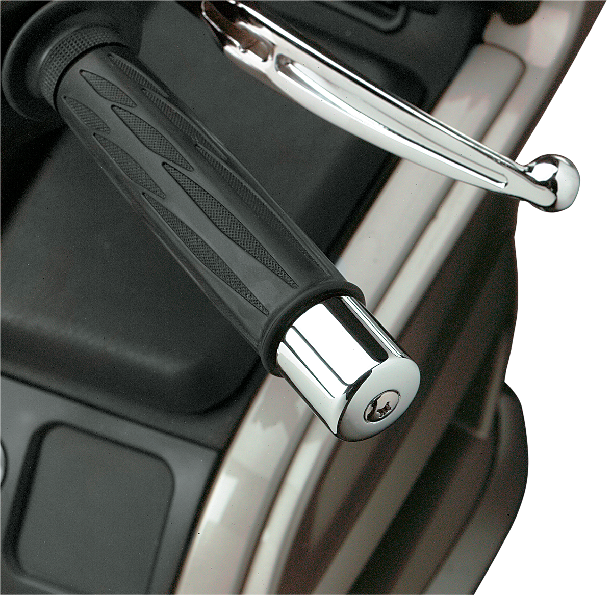 Parts Unlimited handlebar damper for Honda Gold Wing GL1800 motorcycle, part number 45-1209-BC114, shown on a motorcycle handlebar.