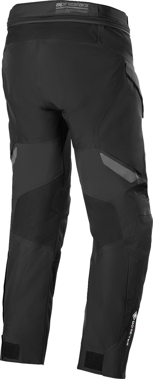 Alpinestars ST-7 2L Gore-Tex black motorcycle riding pants in small size, showing durable waterproof fabric and reinforced details.