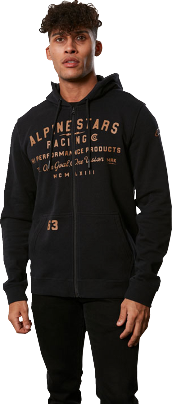 Black Alpinestars Region Hoodie in large size, featuring a casual design and Alpinestars branding on the front.