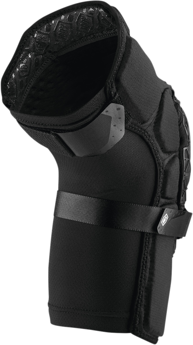 Black Surpass Knee Guards by Bill's Exhausts, medium size, designed for knee protection and support.