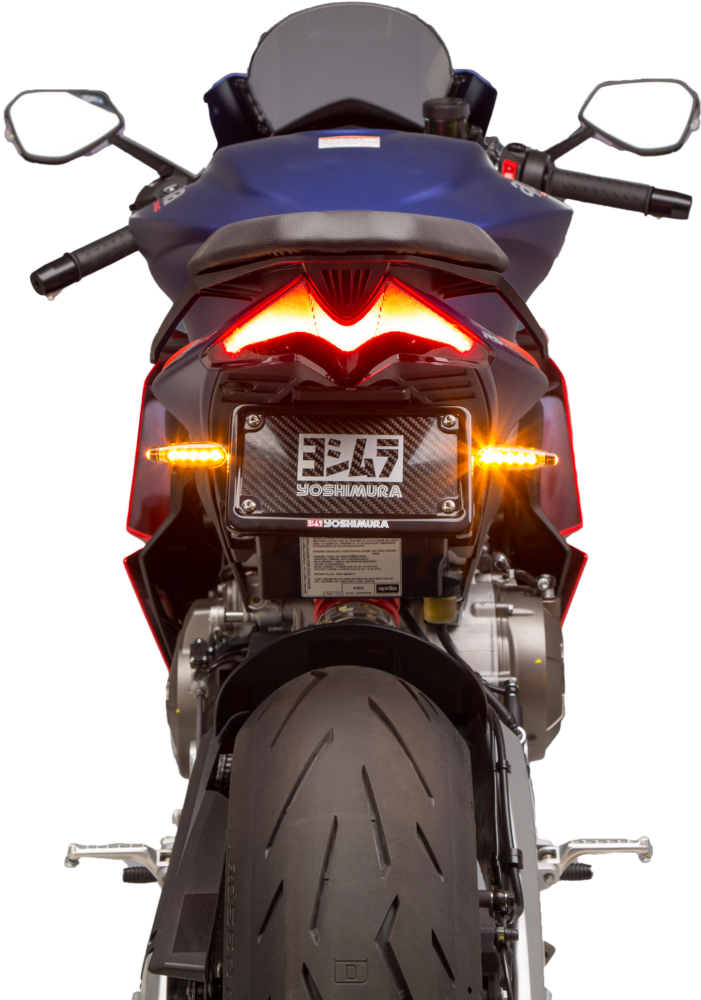YOSHIMURA motorcycle fender eliminator kit with sleek design, compatible with various motorcycle models, shown in black finish.