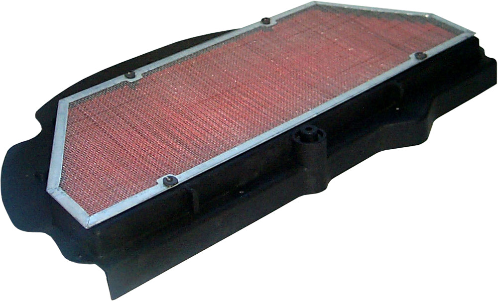 HIFLOFILTRO HFA1918 air filter for high-performance engines, showing the clean, pleated filter element in a close-up view.