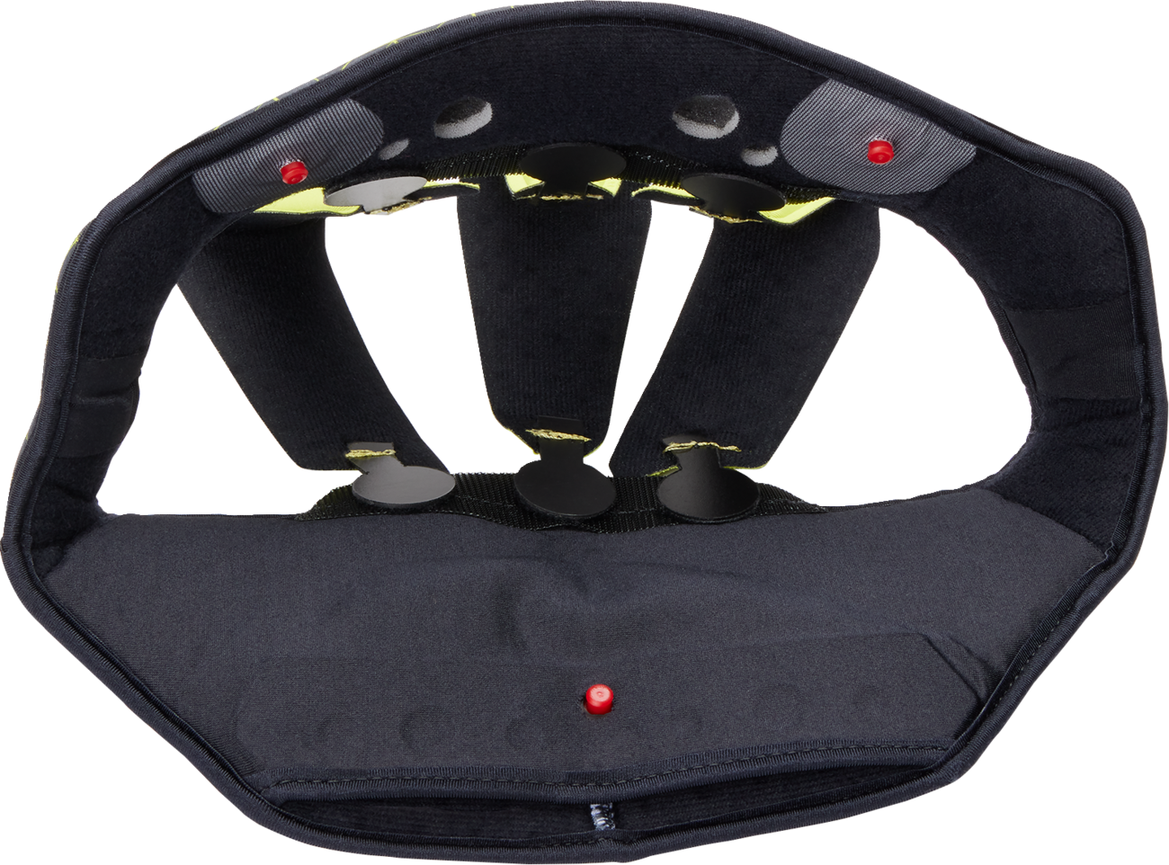 AGV Pista GP RR helmet replacement liner and crown pad in small gray and yellow, helmet accessories for a secure fit.