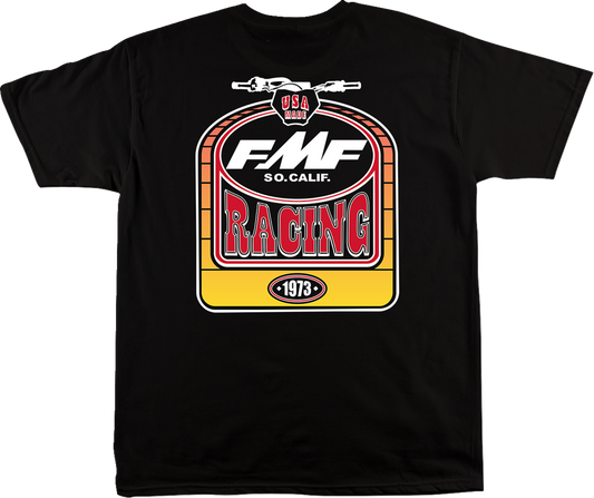 Black FMF Speedway T-Shirt in XL size, featuring racing-inspired design and logo on the front.