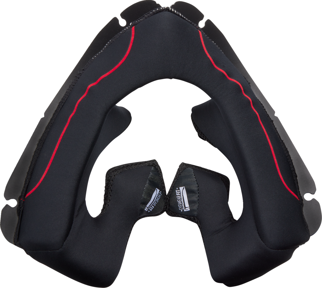 AGV K1/K1 S black helmet cheek pads in 2XL size, part number 20185000410012X, showing close-up of padded interior components.