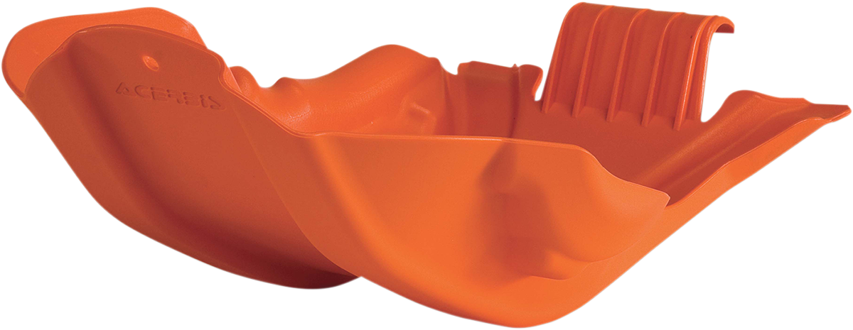 Orange Acerbis skid plate for Husqvarna and KTM motorcycles, designed to protect the body and engine area.