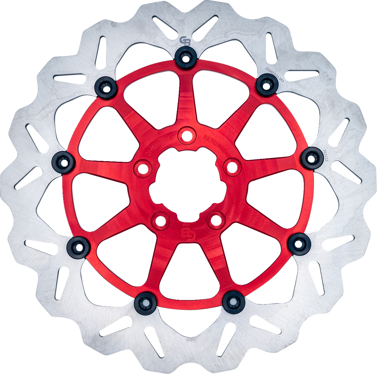 GBRAKES Front Red Brake Rotor DF680CWS-R for Enhanced Performance and Durability
