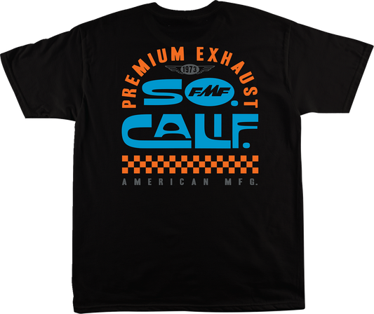FMF black loose fit T-shirt in 2XL size, casual style, front view showing soft fabric and relaxed fit.