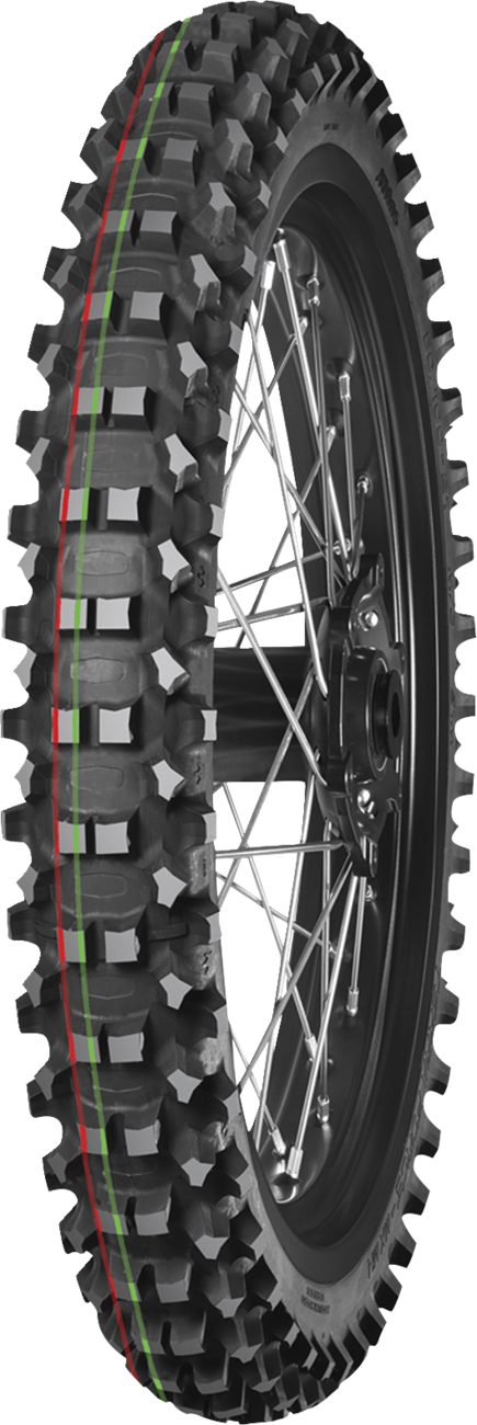 MITAS Terra Force-MX MH front tire 60/100-12 for motocross and off-road racing, showing tread pattern and sidewall details.
