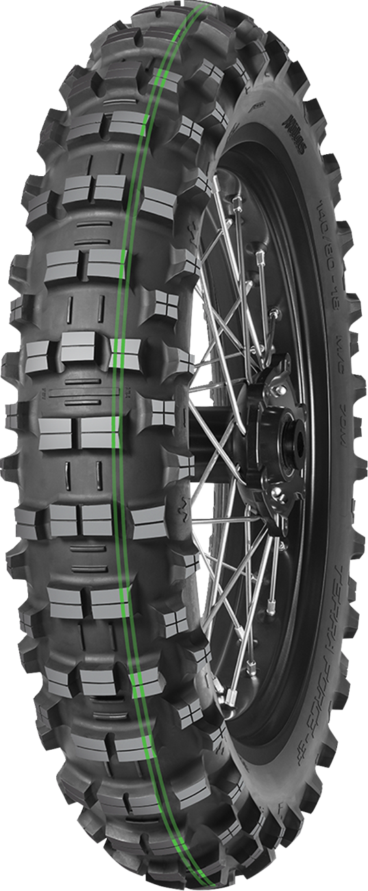 MITAS Terra Force-EF Super Soft rear tire 120/90-18 for extreme enduro and dual sport motorcycles.