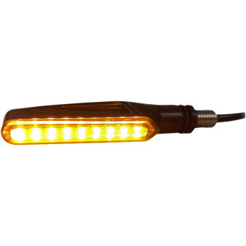 Custom Dynamics LED Turn Signal - Amber/White - Front - Howling Moto