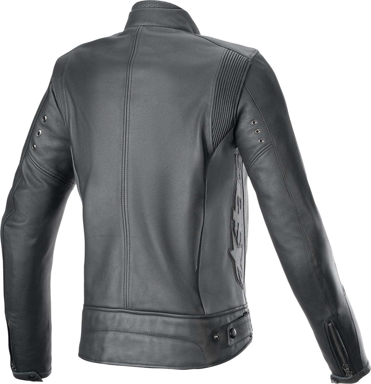 ALPINESTARS, Alpinestars Stella Dyno Leather Jacket - Black Tar Gray / Dark Gray, Size Small