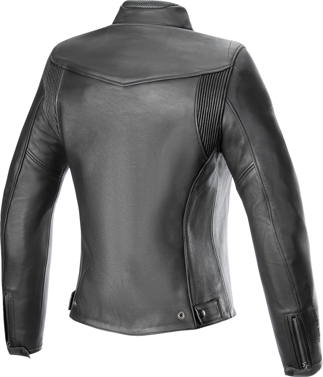 Alpinestars Stella Tory black leather motorcycle jacket for women with detachable thermal vest and premium features, size small.
