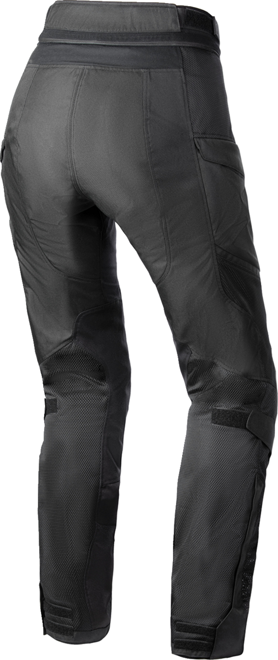 Alpinestars Stella Andes Air Drystar waterproof touring motorcycle pants for women, size medium, with protective armor and adjustable straps.