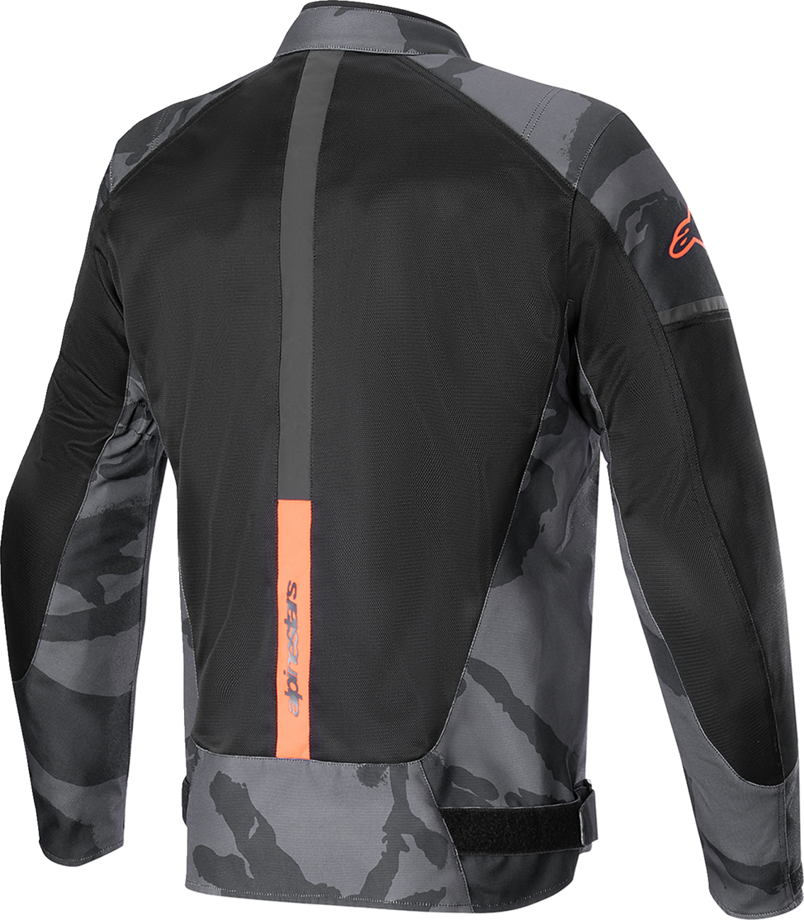 Alpinestars T-SP X Superair motorcycle jacket in gray camo and red fluo, 3XL, featuring ventilation and Tech-Air® compatibility.