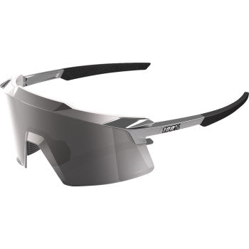 100% Aerocraft Sunglasses - Black Chrome - HiPER Silver 60032-00015 - Howling Moto