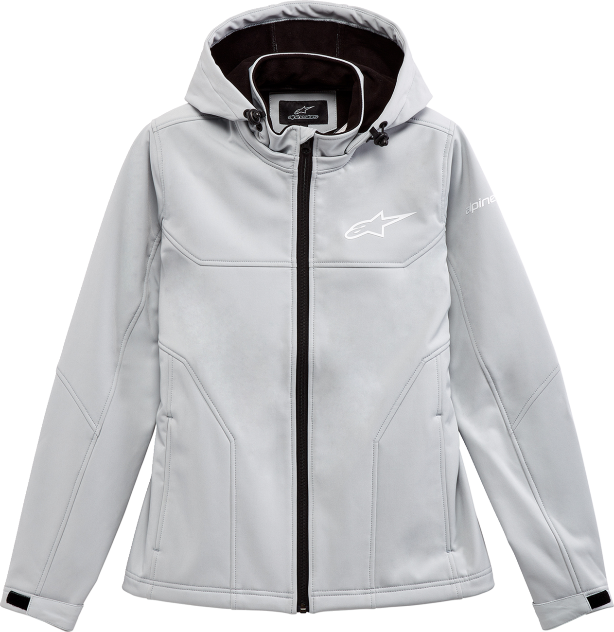 Alpinestars Women's Primary Jacket Ice in 2XL, black and blue motorcycle jacket with protective gear details.