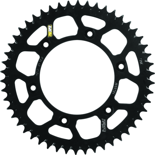Black ProTaper Suzuki/Yamaha rear sprocket with 49 teeth, designed for motorcycle performance and durability.