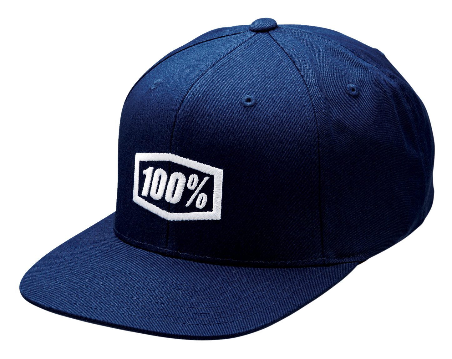 Bill's Exhausts 100% Icon navy snapback hat, one size, with adjustable strap and embroidered logo on front.