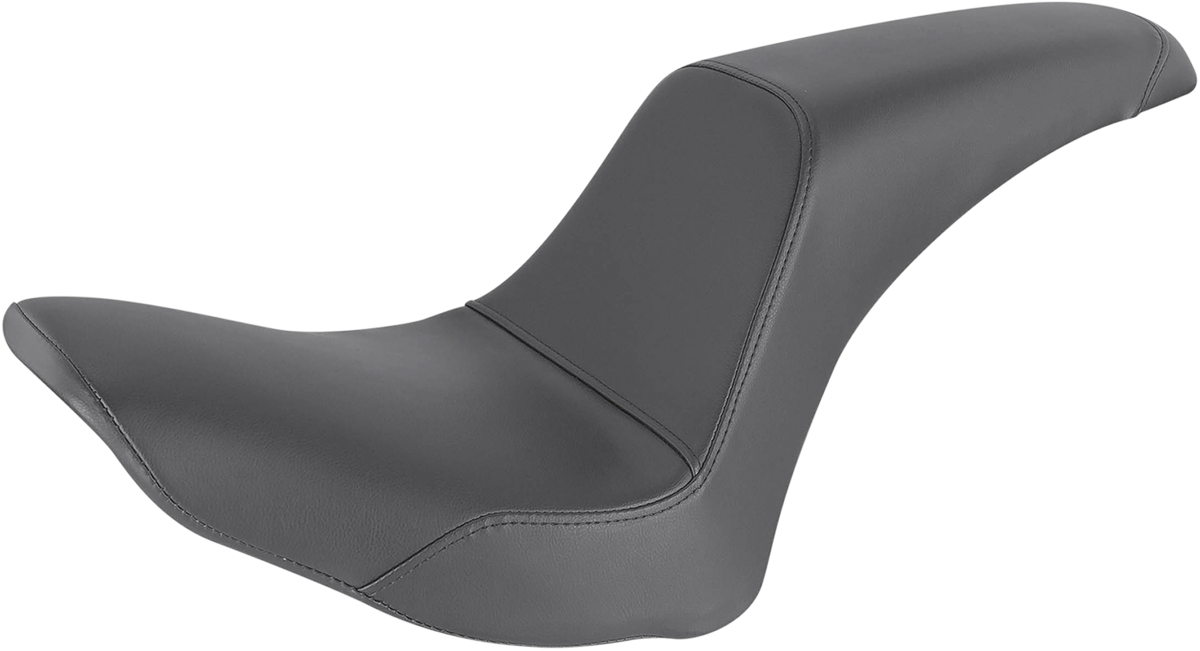 Black SADDLEMEN Profiler seat for FLSTC 2006-2017 motorcycle, smooth design, compatible with Harley-Davidson models.