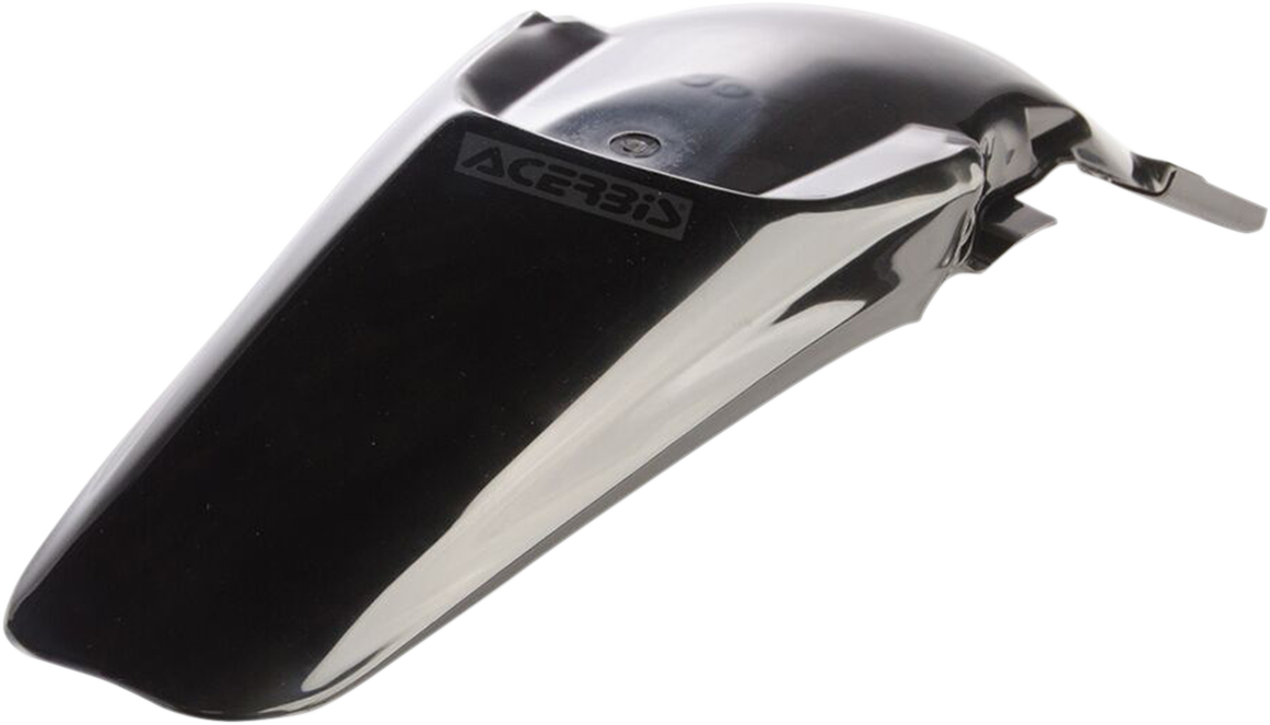 Acerbis black rear fender for motorcycle, body part with sleek finish, designed to fit models with the Bill's Exhausts branding.