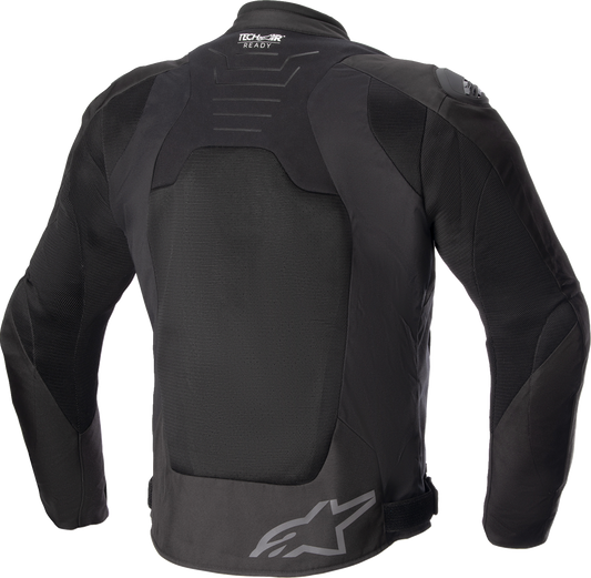 Alpinestars SMX Air jacket in black, size XL, shown with breathable textile material and protective armor details.
