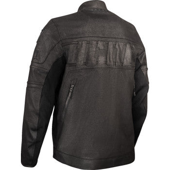 Black ICON Neo Daytona 2 Jacket in small size, featuring sleek design and durable fabric, from Bill's Exhausts.