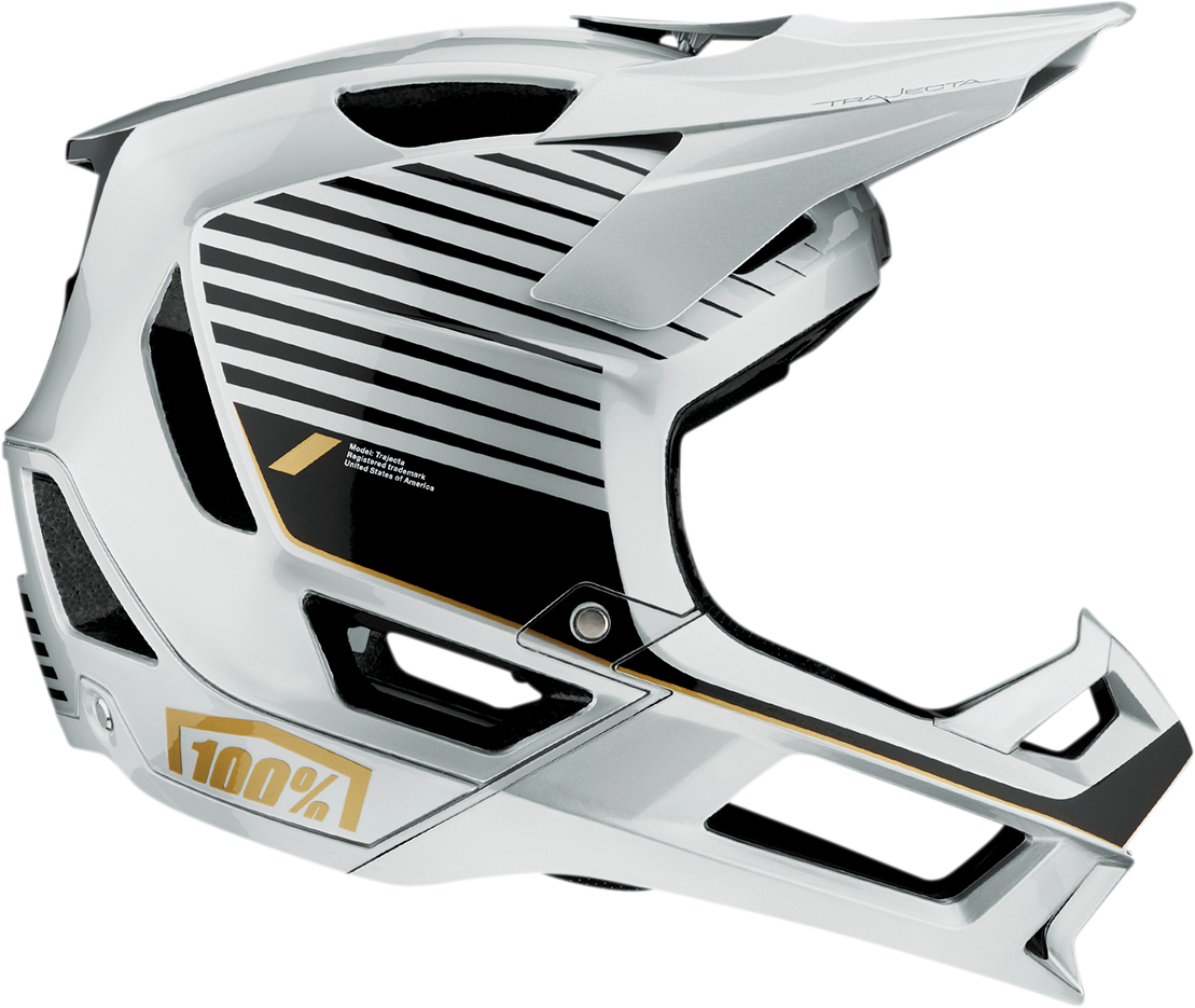 100% Trajecta Helmet - Fidlock - Ranelagh - Silver - Large 80003-00015 - Howling Moto